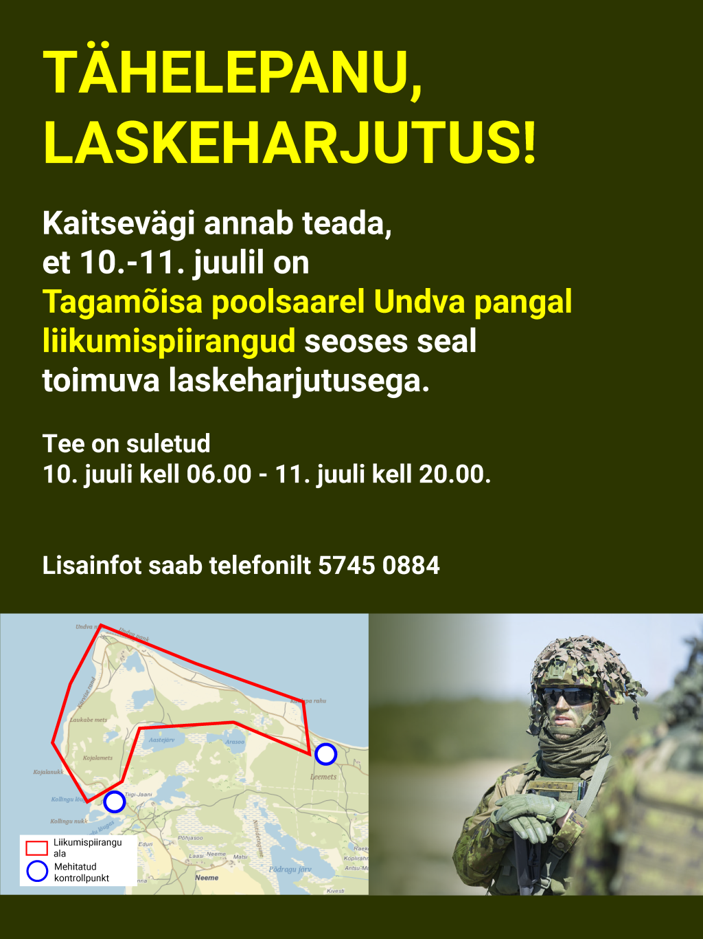 Õppuse kaart ja info